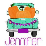 Mint Green Fall Truck II