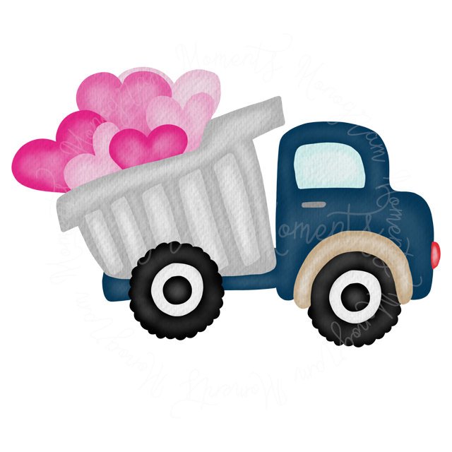 Boy's Pink Valentines Dump Truck