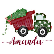 Girl's Christmas Tree Dump Truck