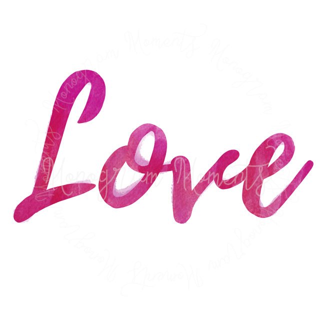 Pink Love Typography