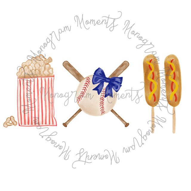 Girl's Baseball & Corndog Trio 2