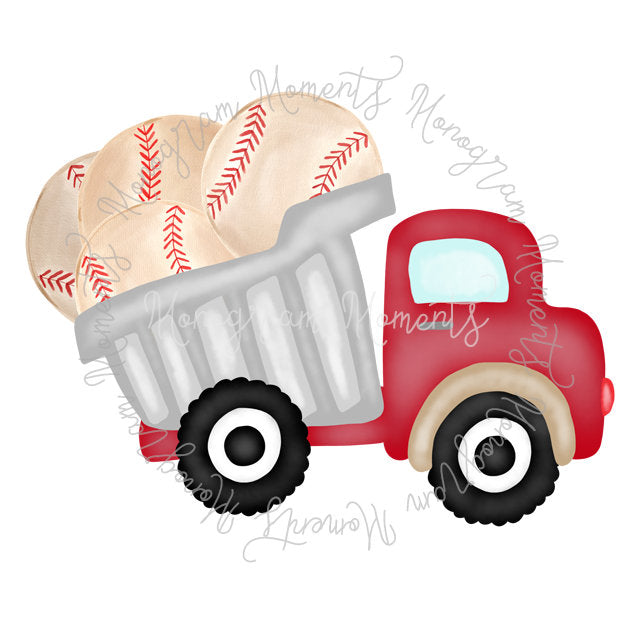 Red Baseball Dump Truck