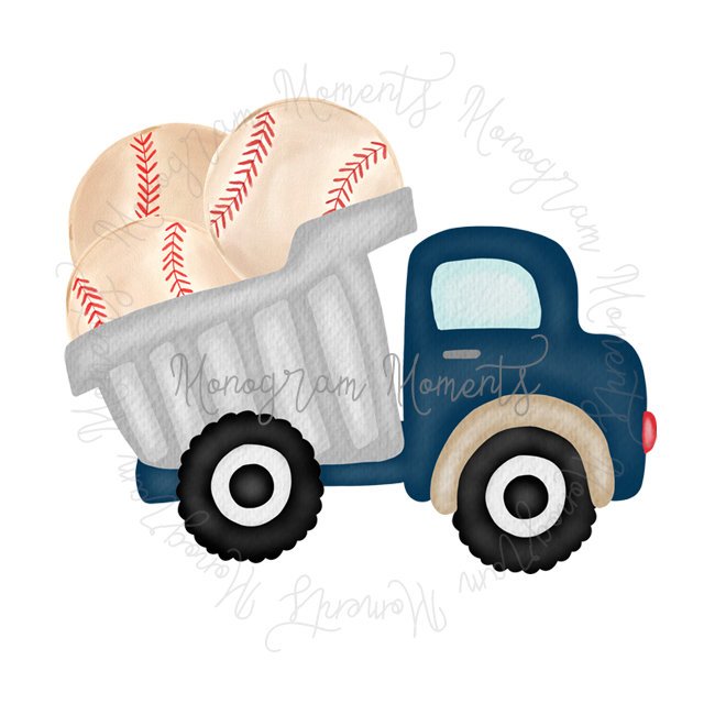 Navy Baseball Dump Truck