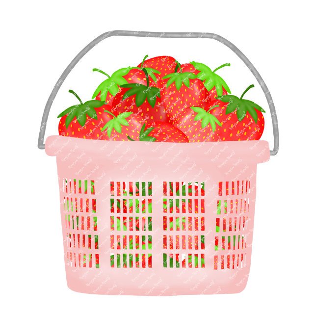 Pink Strawberry Basket
