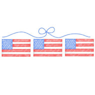 Girl's USA Flag Trio