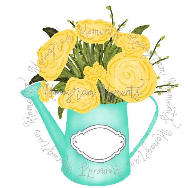 Yellow Watering Can Flowers