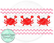 Pink Beach Crabs-Faux Smocking