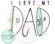 Girl's Fishing Set-I Love Dad