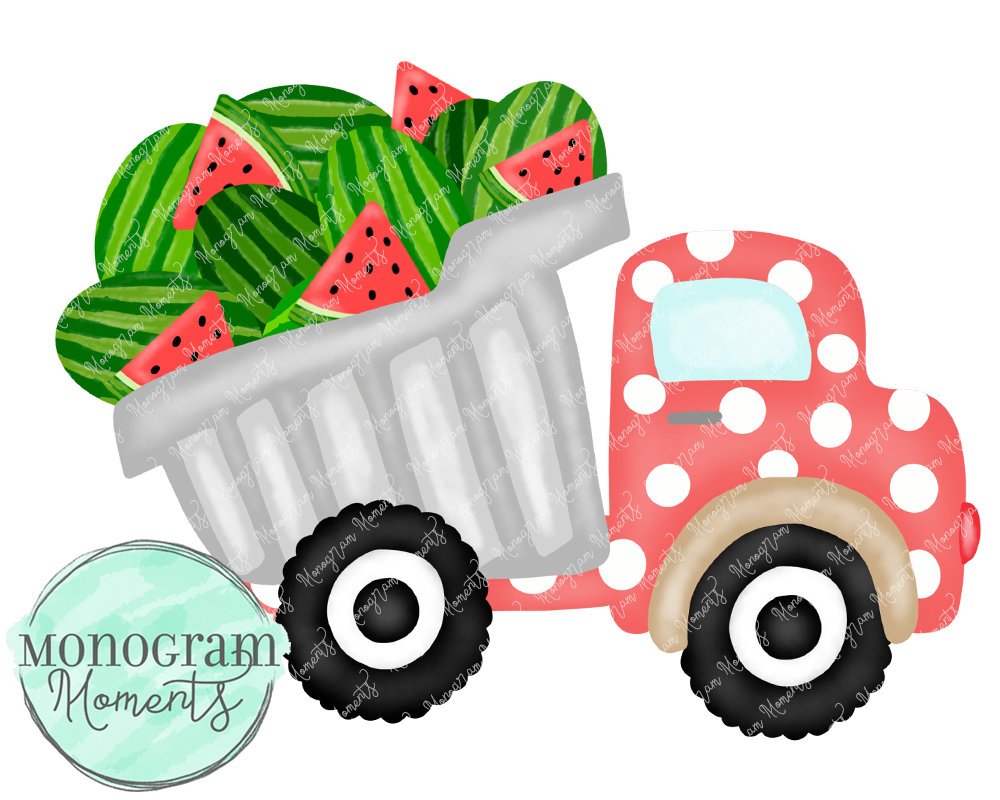 Pink, Grey Watermelon Dump Truck