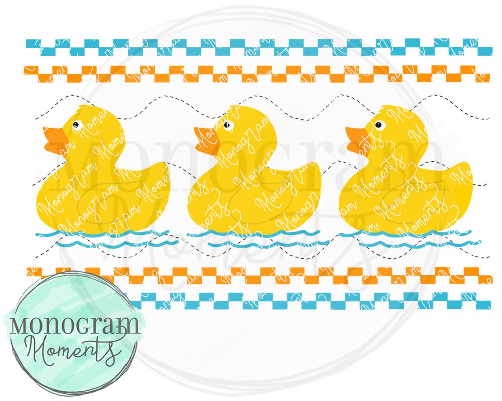 Blue Rubber Duck-Faux Smocking