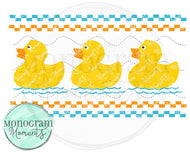 Blue Rubber Duck-Faux Smocking