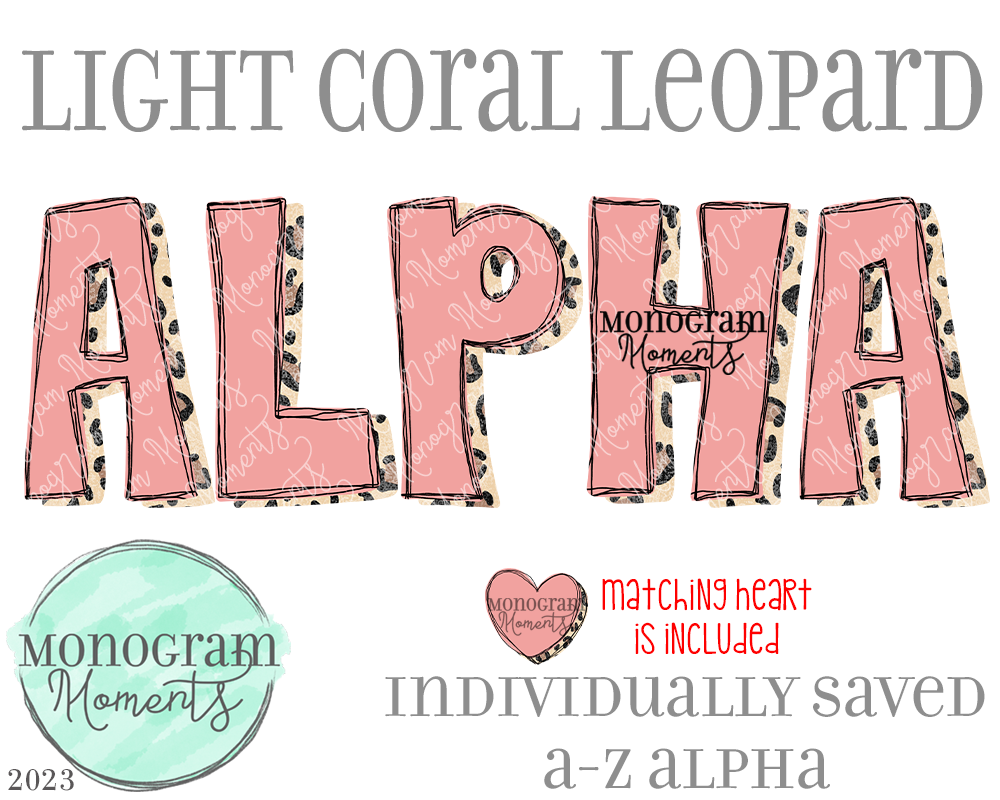 Light Coral Leopard Alpha