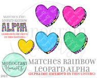 Rainbow Leopard Hearts