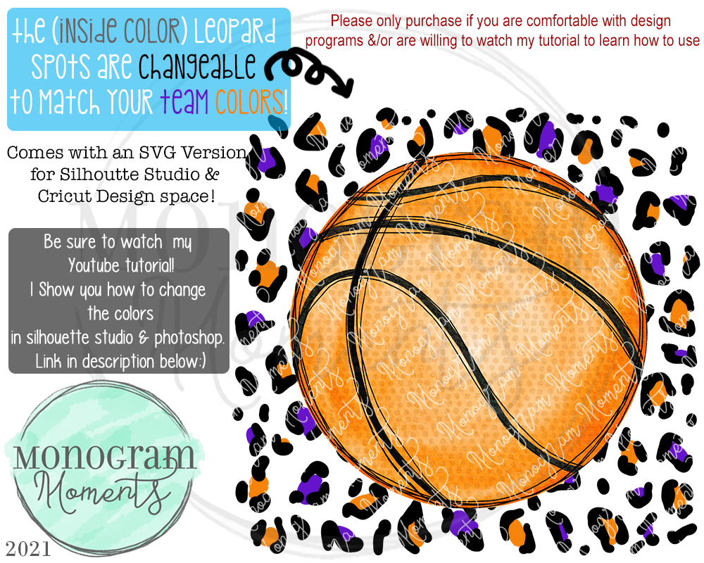 Basketball All Around Changeable Leopard Print
