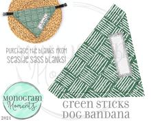 Load image into Gallery viewer, Green Sticks Dog Bandana
