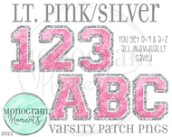 Lt. Pink/Silver Varsity Patch Alpha