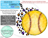 Softball Half Changeable Leopard Print