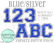 Royal Blue/Silver Varsity Patch Alpha