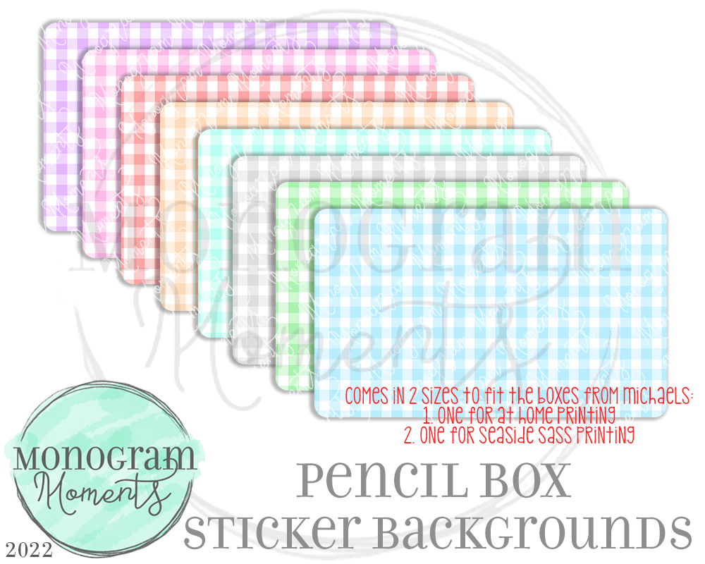 Gingham Pencil Box Backgrounds