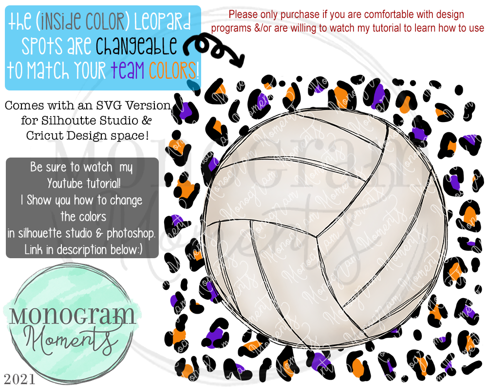 Volleyball All Around Changeable Leopard Print