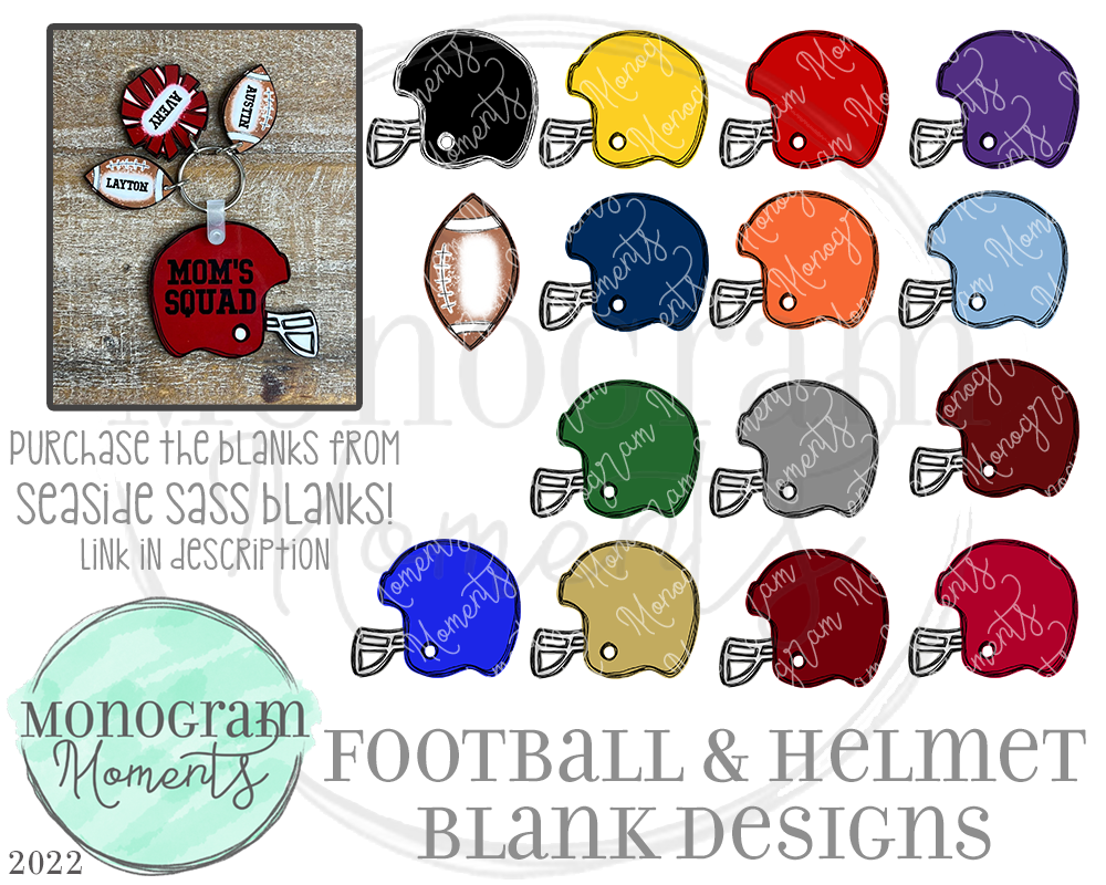 Helmet & Football Blank Designs