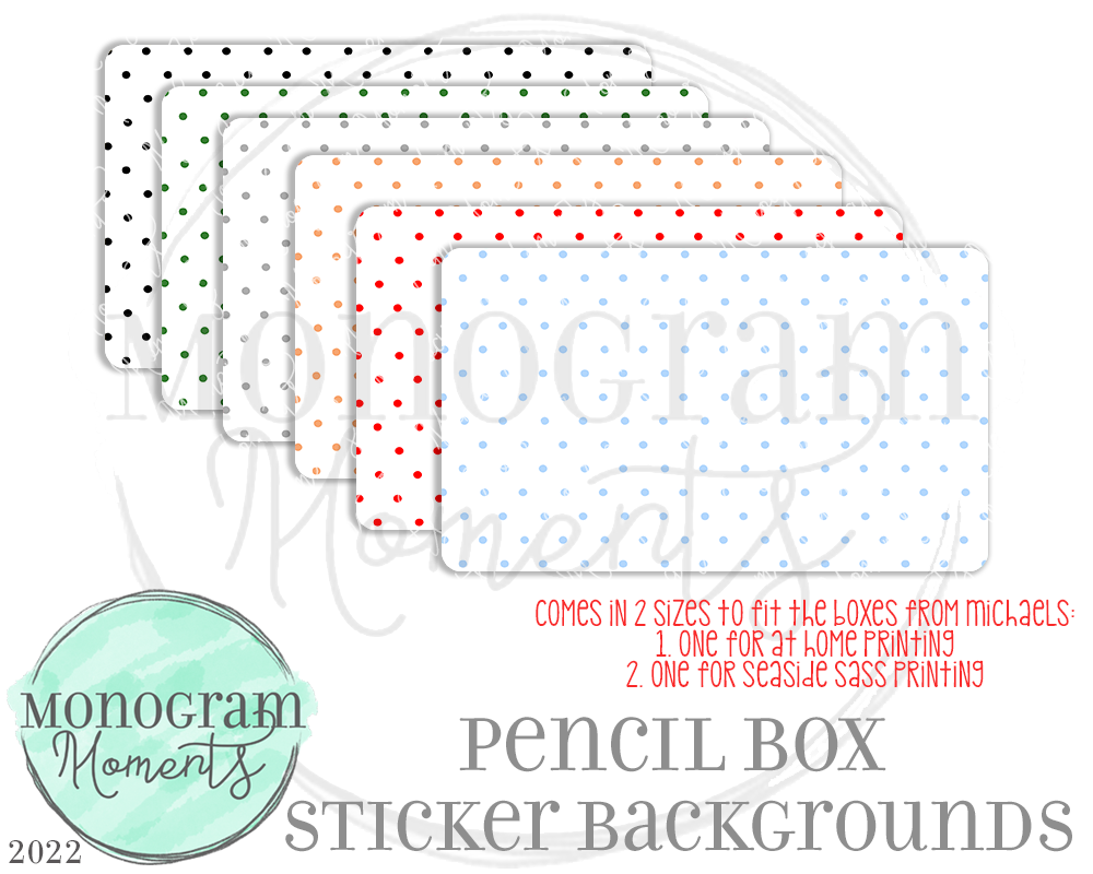 Boy's Bitty Dot Pencil Box Backgrounds