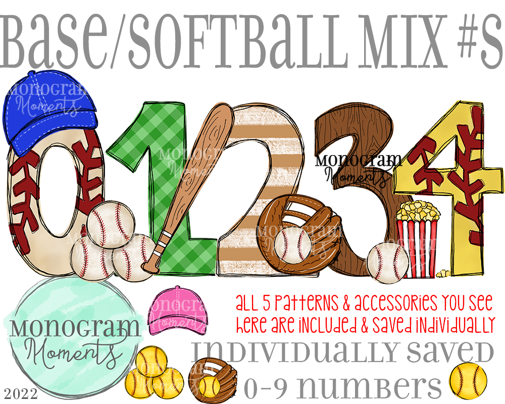 Base/Softball Mix #s