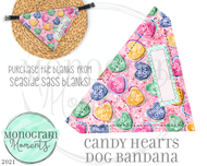 Candy Hearts Dog Bandana