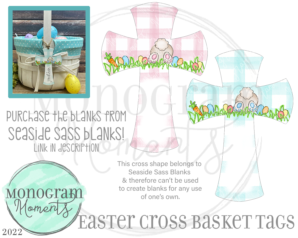Easter Cross Basket Tags