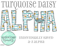 Turquoise Daisy Alpha