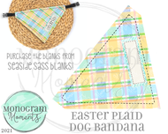 Easter Plaid Dog Bandana