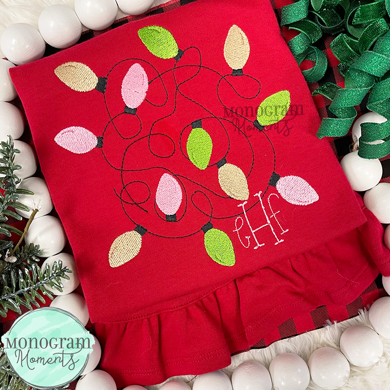 Jumbled Christmas Lights- Fill EMBROIDERY