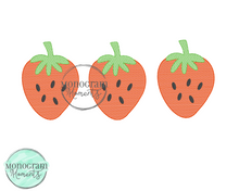 Load image into Gallery viewer, Strawberry Trio -  SKETCH EMBROIDERY
