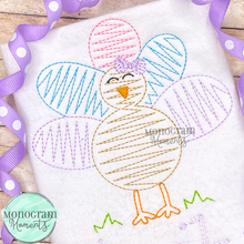 Load image into Gallery viewer, Girl&#39;s Zaggy Turkey - SKETCH EMBROIDERY

